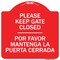 Signmission Please Keep Gate Closed Por Favor Mantenga La Puerta Cerrada Alum Sign, 18" x 18", RW-1818-9790 A-DES-RW-1818-9790 - alternate 1